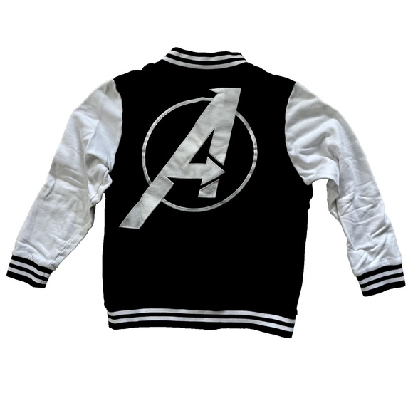Marvel Avengers Varsity Jacket White Black Medium Unisex Dev Team Gift - Picture 2 of 12
